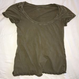 Distressed Urban Outfitters Army Green T-Shirt